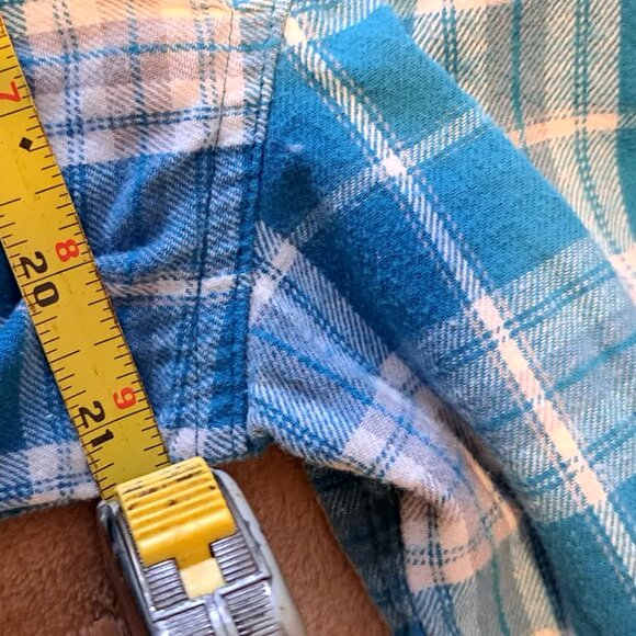 LARGE Flannel plaid button down tops, bundle of 3 - Picture 9 of 16